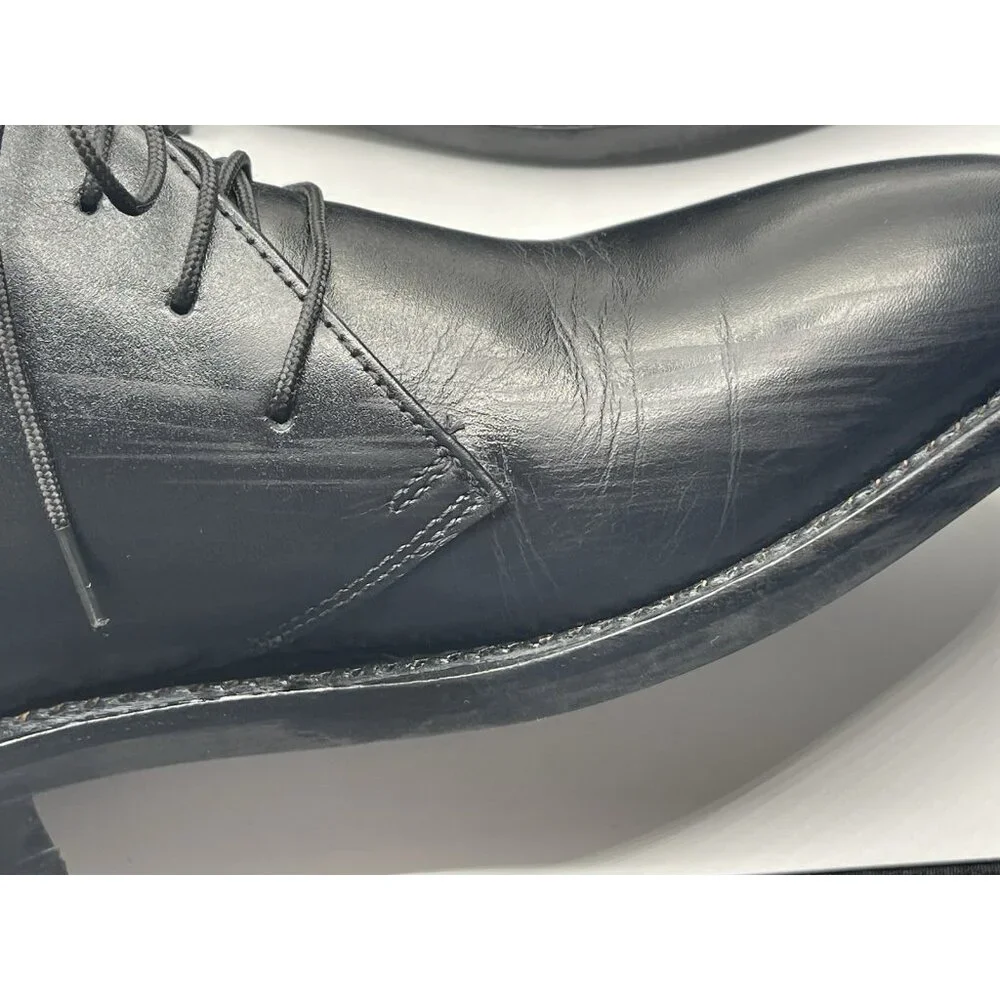 Samuel Windsor Mens Black Leather Lace-Up Ankle Boots Shoes UK‎ 6